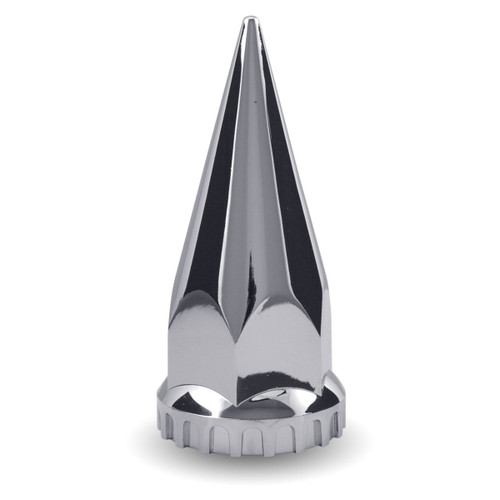 Chrome Plastic 33mm Threaded Pointed Nut Cover with Flange-Trux-TNUT-P1
