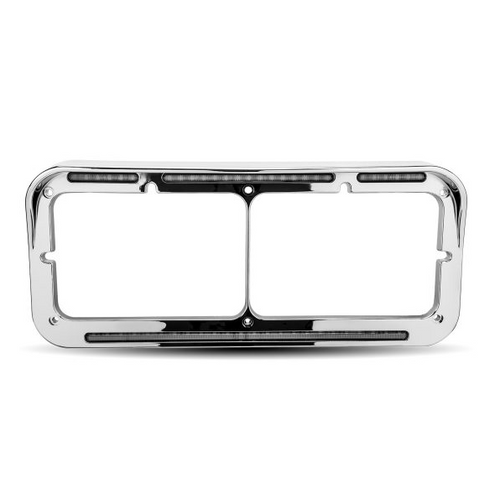 Universal Rectangular Flatline Headlight Bezel - Clear Amber-Trux-TU-1029