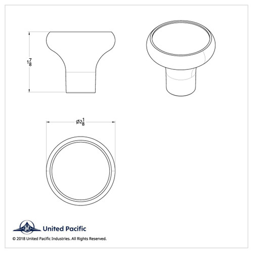 Deluxe Air Valve Knob Only - Indented-United Pacific-23385
