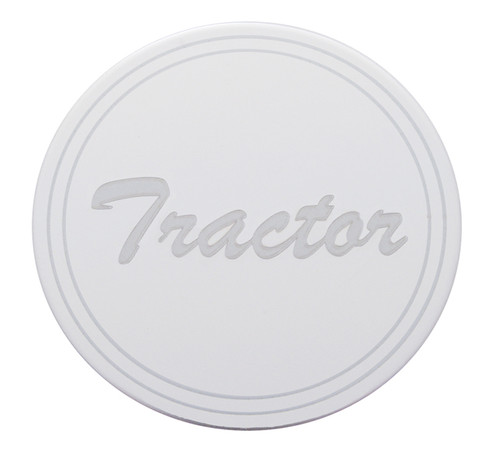 "Tractor" Stainless Air Valve Knob Plaque Only - Cursive Script-United Pacific-23364-1