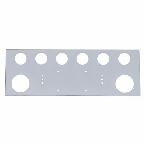 Stainless Steel Rear Center Light Panel W/ Two 4" & Six 2 1/2" Light Cutouts-United Pacific-21478