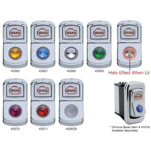 "Diagnostic" Rocker Switch Cover w/ Red Diamond