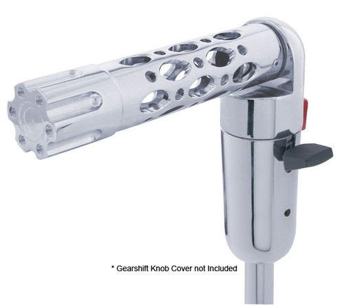 Chrome "Austin" 13/15/18 Speed Gun Cylinder Gearshift Knob w/ Adapter - Horizontal