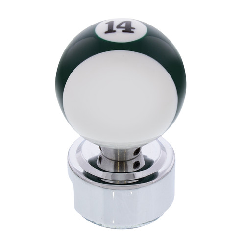 Number "14" Pool Ball Gearshift Knob For 13/15/18 Speed Eaton Style Shifters