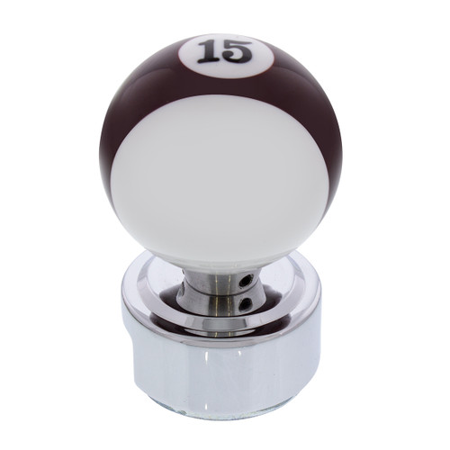Number "15" Pool Ball Gearshift Knob For 13/15/18 Speed Eaton Style Shifters