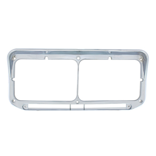 Rectangular Dual Headlight Bezel w/ Visor - LED Cutout