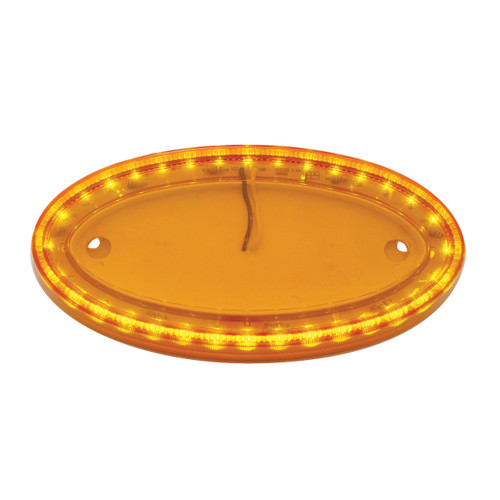 32 LED Large Peterbilt Emblem Light - Amber LED/Amber Lens