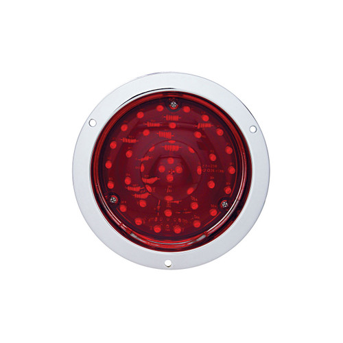 40 LED Deep Dish 4" Stop, Turn & Tail Light - Red LED/Red Lens