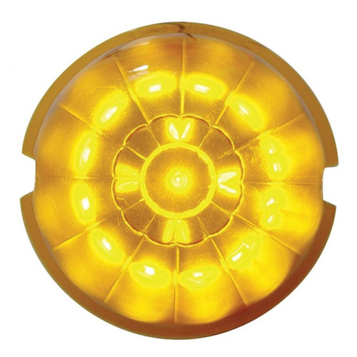 17 LED Watermelon Cab Light - Amber LED/Amber Lens United Pacific 38152