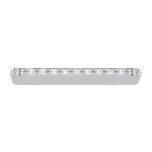 10 LED 9" Auxiliary Light Bar w/ Bezel - White LED/Clear Lens