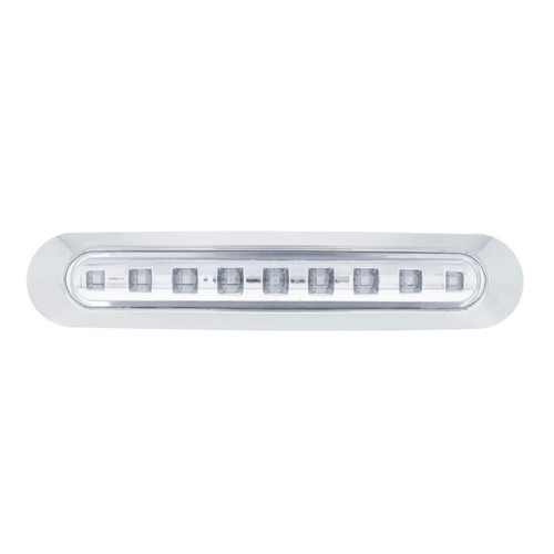 9 LED Clearance/Marker Light Bar - Blue LED/Clear Lens