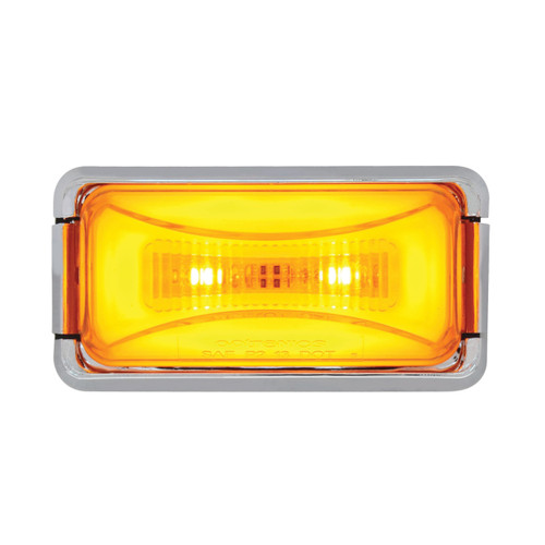 8 LED "GLO" Rectangular Clearance/Marker Light - Amber LED/Amber Lens United Pacific 36972