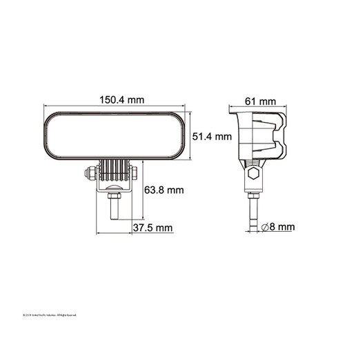 6 High Power 3 Watt SMD LED Rectangular Flood Light