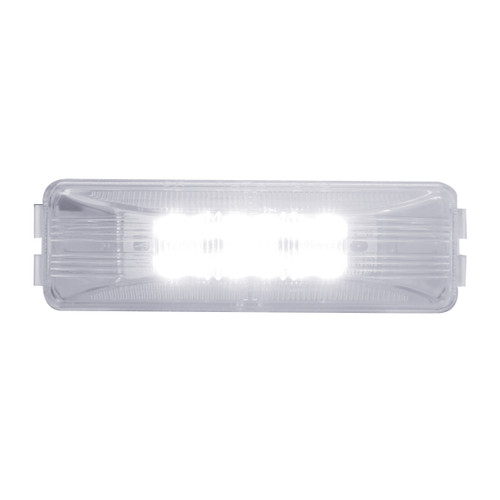 12 LED Rectangular Auxiliary/Utility Light - White LED/Clear Lens United Pacific 39931