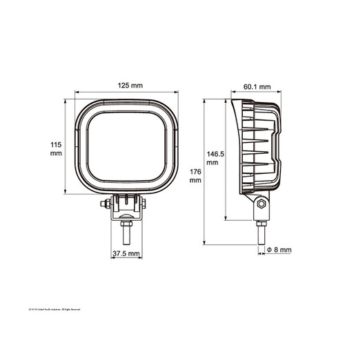 9 High Power 3 Watt LED Work Light - Flood Light