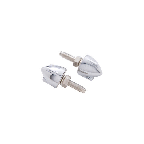 Chrome 3 Wing Bullet License Plate Fastener (4 Pack)