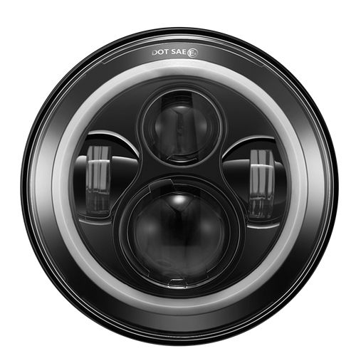 7 Universal Round Headlights (Chrome/Black)