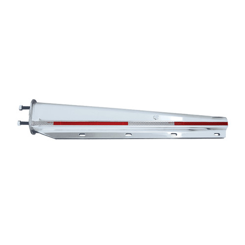 30" Chrome Heavy Duty Mud Flap Hanger W/ Reflector - 2 1/2" Bolt Pattern