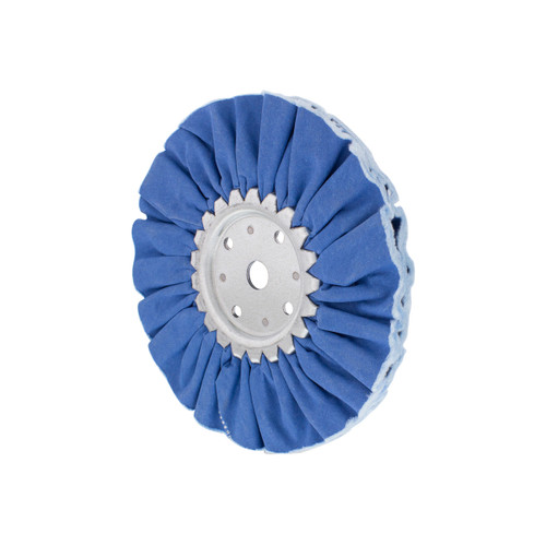 6" Blue Treated Airway Buff - 5/8" & 1/2" Arbor