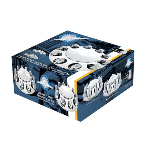 Chrome Dome Front Axle Cover W/ 33mm Nut Cover - Thread-On