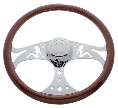 18" Lady Steering Wheel w/ Hub - Freightliner 1989-July 2006