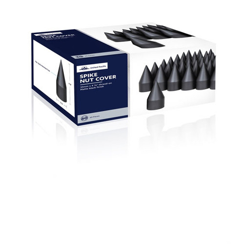 33mm x 4 1/8" Black Spike Nut Cover - Thread-On
