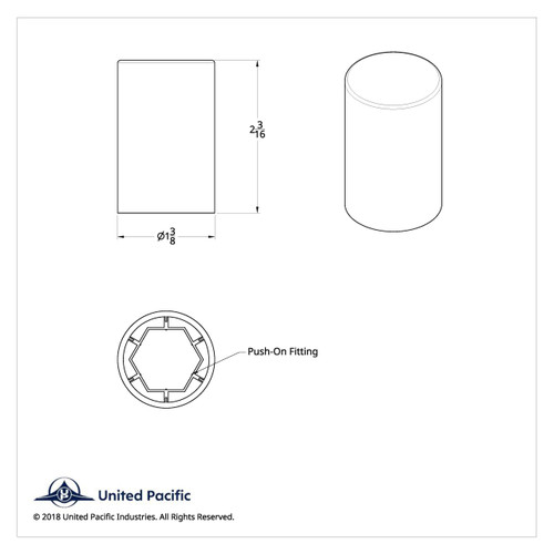 Chrome Cylinder Hubcap Nut Cover For 1999-2018 Chevy & GMC Full Size Truck - Push-on
