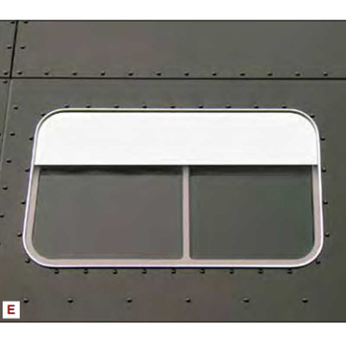 Peterbilt 70 Inch Sleeper Side Window - 5 Inch Chopped Top Upper Trim