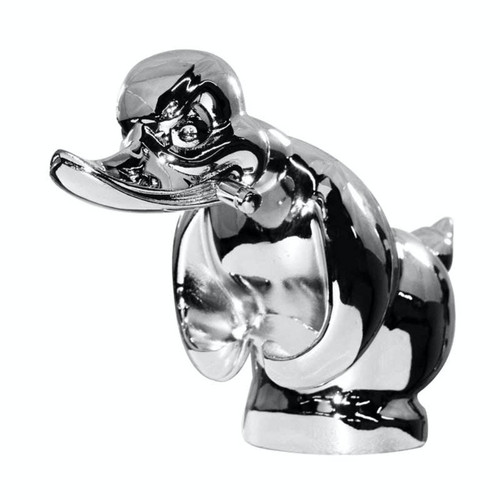 Angry Rubber Duck Hood Ornament - CHROME