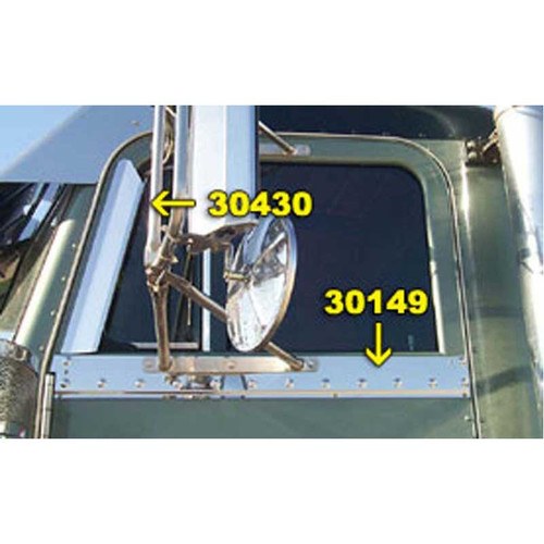 Peterbilt Door Air Deflectors - Without Top of Door Trim