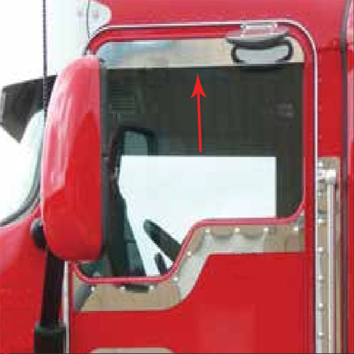 3 Inch Top of Door Chopped Look Trim for Daylite Door - Stainless Steel