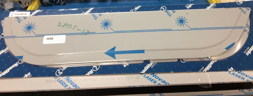 Cascadia Top of Door Trim 5" - Chop Look, Polished on Door