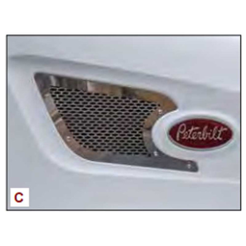 Peterbilt 567 Punched Air Intake Screens - Small 1/4" Circles