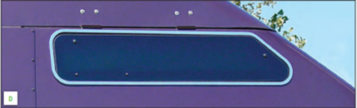 Kenworth 86 Inch Studio Sleeper Upper Swing-out Window Trim