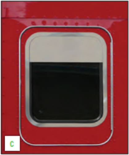 Sleeper Door Window 6" Chop Top Only (Each)