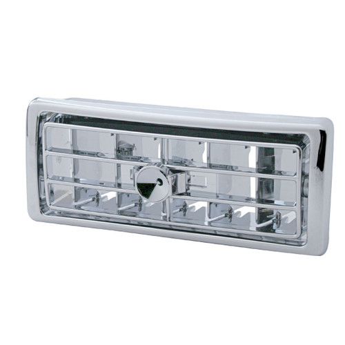 Chrome Plastic A/C Vent With Indent For 2002-2005 Kenworth - Center