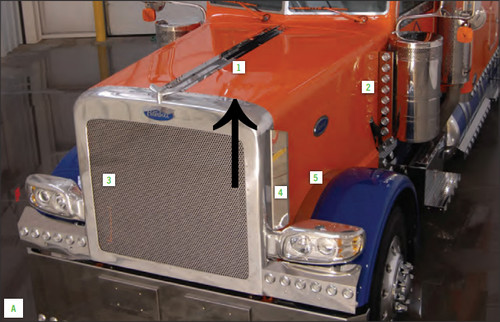 388 Front Exterior - Wide-Style Center Hood Trim