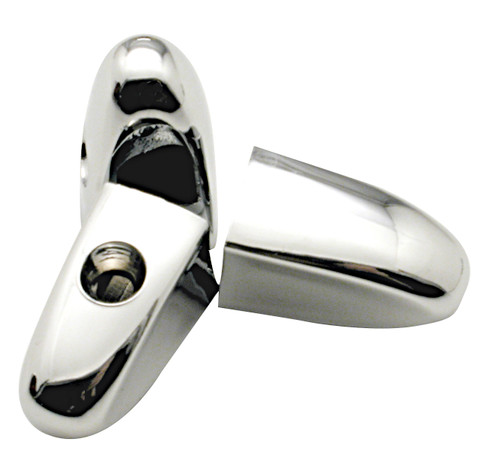 Chrome Plastic A/C & Heater Control Slide Knobs For 1967-1987 Peterbilt 359 (Card of 3)