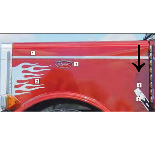 Peterbilt 379 Hood Latch Trims