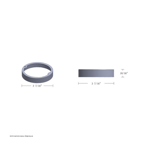 Stainless Round Cab Light Bezel