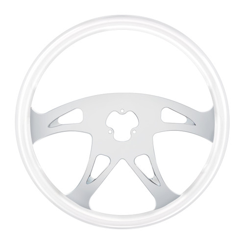 18" Color Boss Steering Wheel - Glacier White