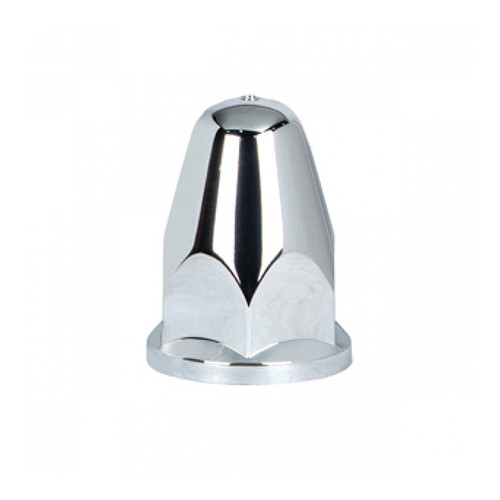 33mm X 2-5/8" Chrome Plastic Bullet Nut Covers With Flange - Push-On (Box of 20)