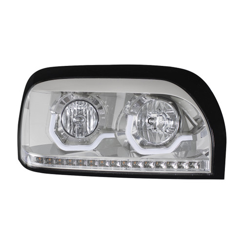 Freightliner Century Chrome Projection Headlight W/ LED Turn Signal & Light Bar