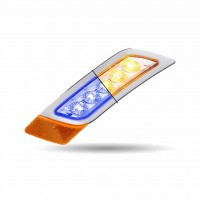 PETERBILT DUAL REVOLUTION AMBER TURN & MARKER TO BLUE AUXILIARY FENDER LED LIGHT - DRIVER SIDE