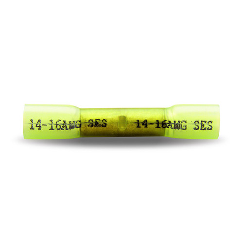 12-10 GAUGE YELLOW HEAT SHRINK BUTT CONNECTOR