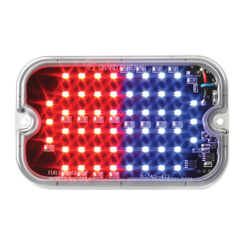 ULTRA THIN LARGE RECTANGULAR STROBE LED LIGHT WITH SPLIT FLASH