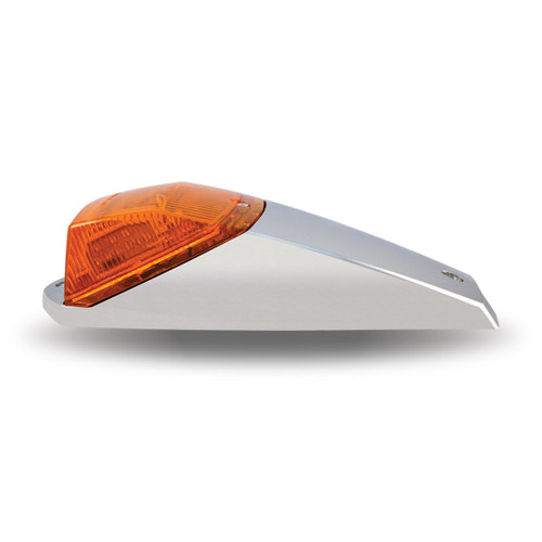 AMBER MARKER SQUARE CAB LED LIGHT WITH HOUSING - 42 DIODES