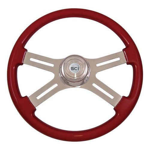 Steering Wheel Classic 4 Spoke Red