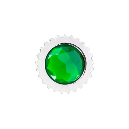 BULLET FLAT TOP 33MM LUG NUT COVER W/COLOR JEWEL - PUSH ON