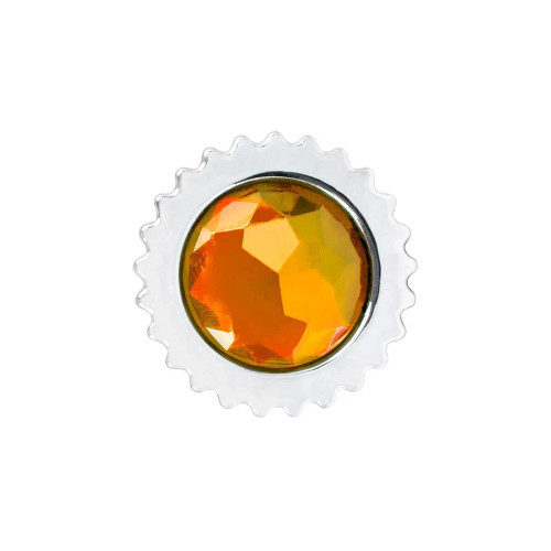 BULLET FLAT TOP 33MM LUG NUT COVER W/COLOR JEWEL - PUSH ON